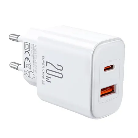Charger Joyroom JR-TCF05 Flash, 20W + C to L Cable 1m (White)